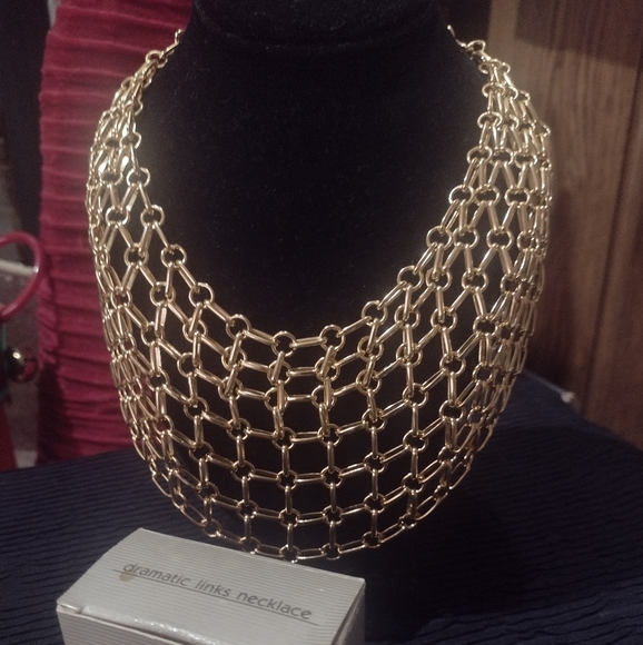 Vintage 1991  18' dramatics links necklace in original packaging gold toned - Picture 3 of 8